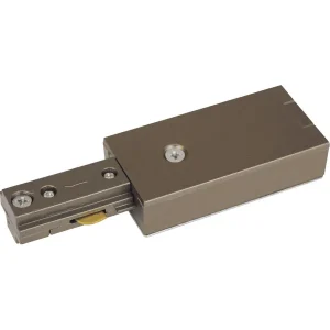 230V Single Circuit Track Power Feed - Satin Nickel