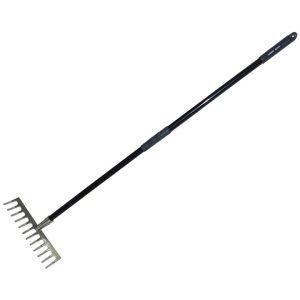 12 Tooth stainless steel soil rake