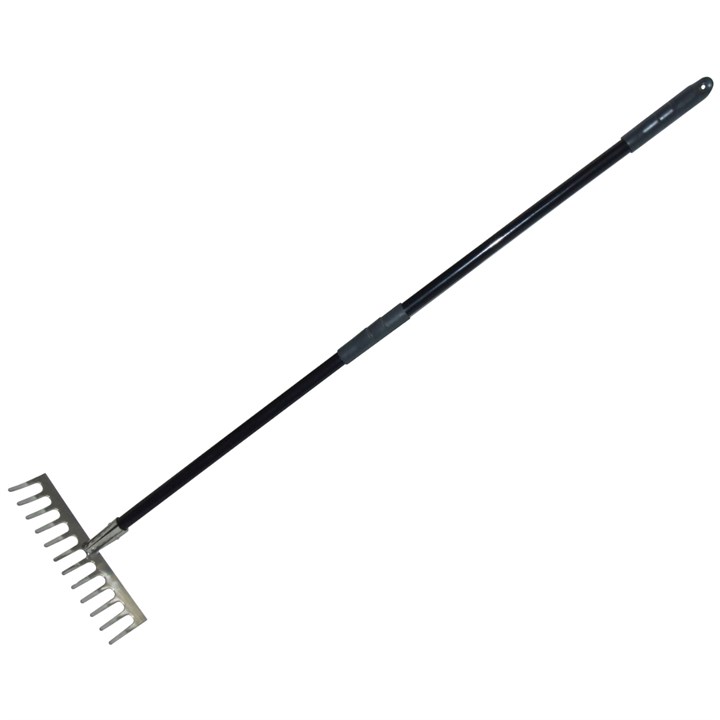 12 Tooth stainless steel soil rake