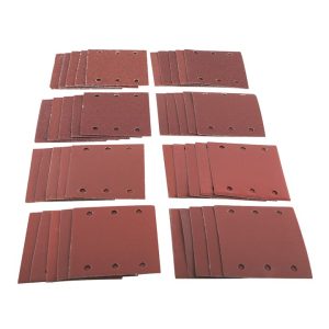 40 Piece mixed grit square sanding sheet set (110mm x 100mm)