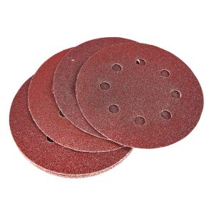 10 x P80 grit circular sanding sheets (115mm diameter)