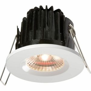 IP65 7W LED 3000K Warm White Downlight with White Round Bezel