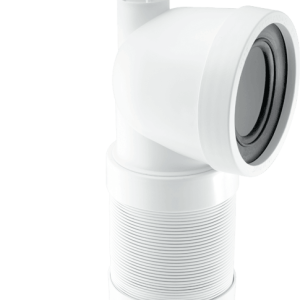 WC-CON8FV 90° Flexible WC Connector with Universal Vent Boss