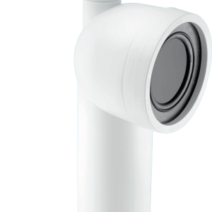 WC-CON8V 90° Bend Adjustable Length Rigid WC Connector with 1¼” Universal Vent Boss