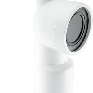 WC-CON9V 90° Bend Adjustable Length Rigid WC Connector with 1¼” Universal Vent Boss