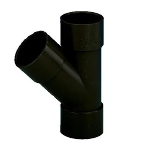 135° Solvent Weld Waste Pipe Y Branch Black 50mm