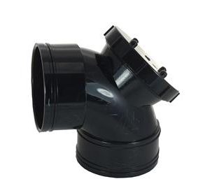 110mm Soil Solvent 90° Double Socket Access Bend