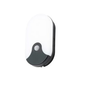 CZ-34017-BLK Turus LED Bulkhead (Oval, Black, IP65, PIR, 3000K, 4000K, 6000K)