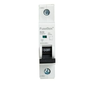 FuseBox MT06B201 20A 6kA B-Curve 1 Pole MCB