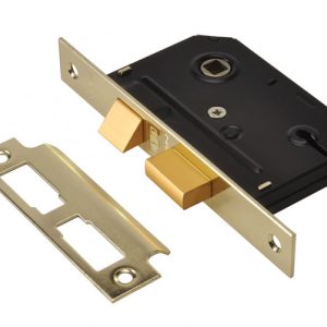 3 Lever Mortice Sashlock Polished Brass 65mm