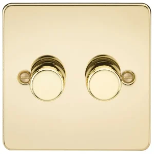 2G 2-Way 10-200W (5-150W LED) Intelligent Dimmer - Polished Brass