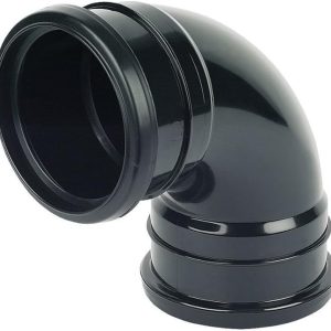 110mm Pushfit 90° Double Socket Bend Black
