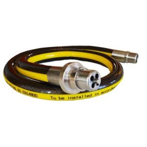 BFGHENB2-100 Salvus Gas Hose Straight Bayonet 1m