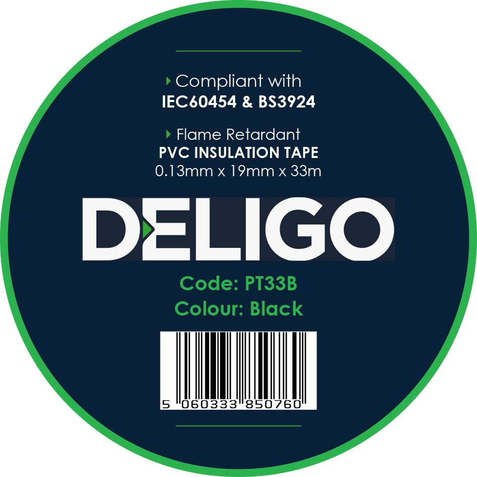 PVC Insulation Tape 0.13mm X 19mm X 33m - Black