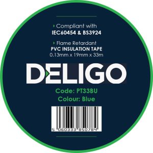 PVC Insulation Tape 0.13mm X 19mm X 33m - Blue