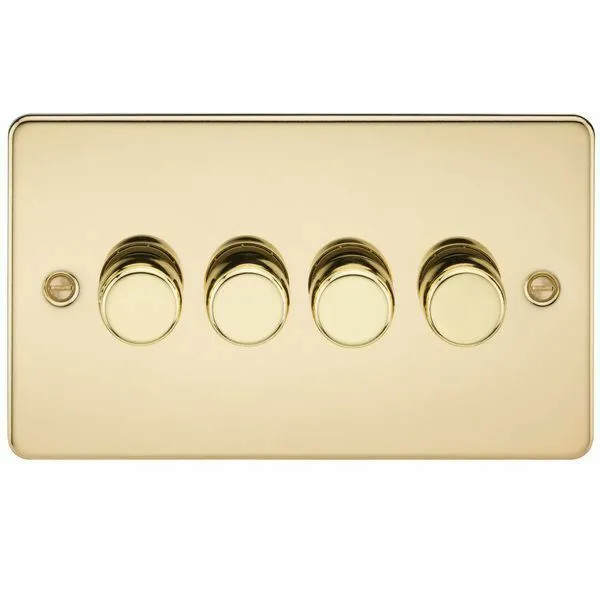 4G 2-Way 10-200W (5-150W LED) Intelligent Dimmer - Polished Brass