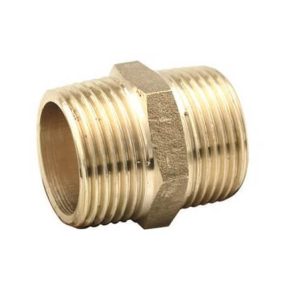 BRHN-D Thread ½" Hex Nipple Brass
