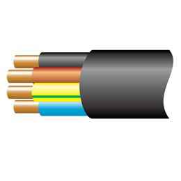 1.5mm² 4 Core NYY-J Cable – Black Cut To Length 1m