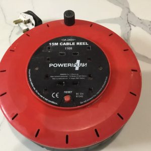 Powerplus 4 Gang Extension Reel With Thermal Cut Out 15m