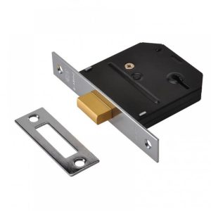 3 Lever Mortice Deadlock Polished Brass 65mm