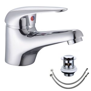 CHELBAS Chelsea Mono Basin Single Lever C/w Click Clack Slotted Ceramic Disc