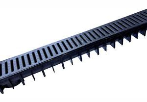 Channel Drain 110mm Low Profile 1m X 92mm X 120mm Plastic