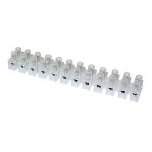 5A Clear 12 Way Strip Connector Polyethylene