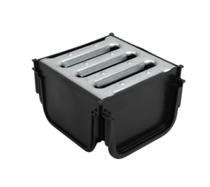 Channel Drain Low Profile Corner Quad