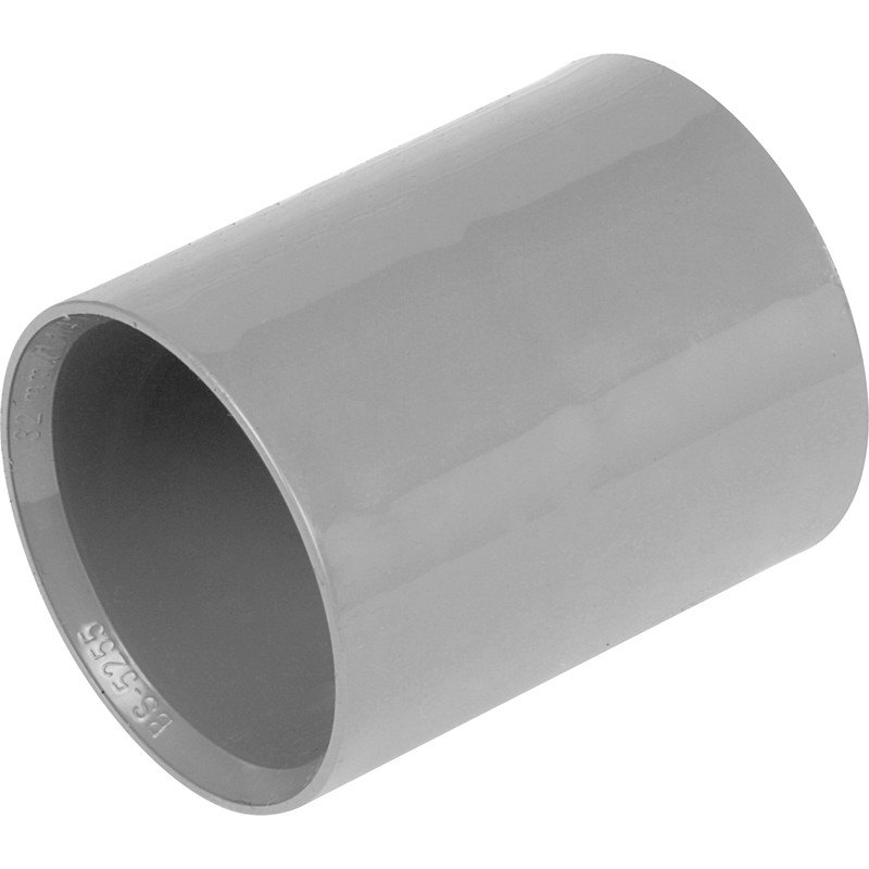 Waste Solvent Weld 32mm Coupling Black/White/Grey