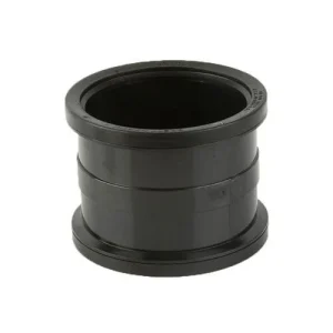 Soil Pipe Push Fit Double Socket Pipe Connector 110mm - Black