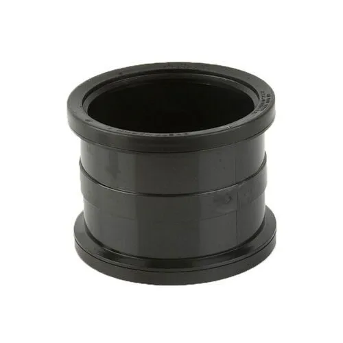 Soil Pipe Push Fit Double Socket Pipe Connector 110mm - Black