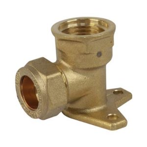 COWPE-15D Compression 15mm x ½" Wall Plate Elbow