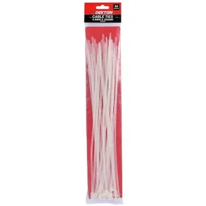 DT70475B Dekton White Cable Ties 4.8mm X 380mm Pack of 30
