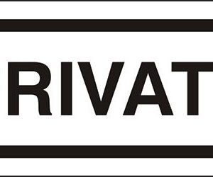 1023 JL "Private" Sign