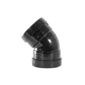 110mm Pushfit 135° Double Socket Bend Black