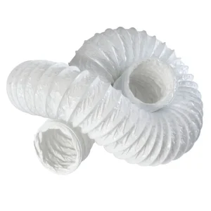 150mm White Flexible PVC Hose 3m