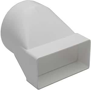 110 x 55mm Horizontal Flat Channel Connector - White