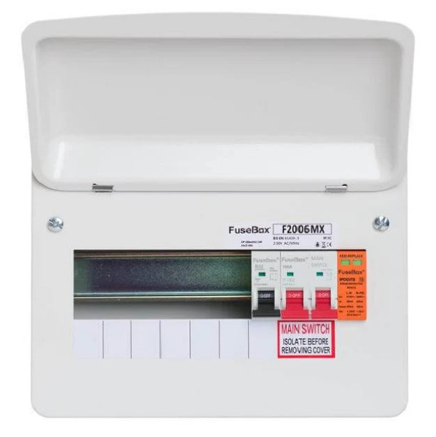 FuseBox F2006MX 6 Way RCBO Consumer Unit + Surge Protection