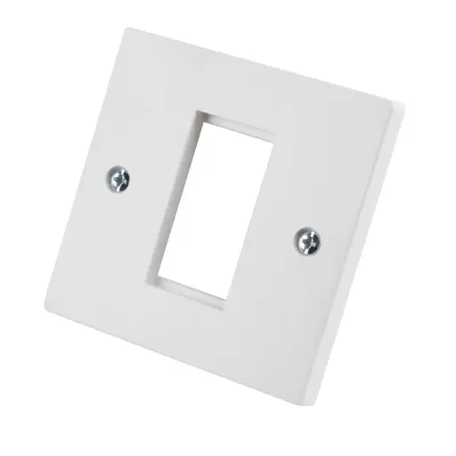 EM01 Emitex 1 Gang 1 Euro Module Face Plate