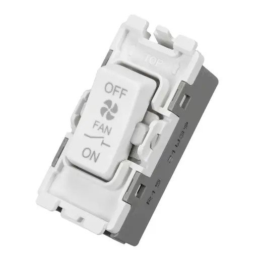 SGRID360-445 10 Amp Fan Isolator Modular Switch – White with White Insert