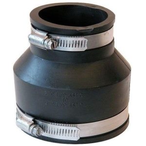 FC0243 - Rubber Coupling Clay To Cast/Plastic Flex Connector 4" x 3"