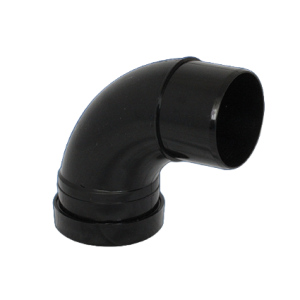 110mm Push Fit Soil 92.5° Bend Single Socket Black