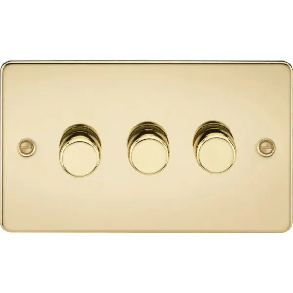 3G 2-Way 10-200W (5-150W LED) Intelligent Dimmer - Polished Brass