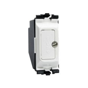 MK K4890WHI Grid Plus 13A Fuse Connection Unit White, Cartridge Fuse Lid for Grid switch