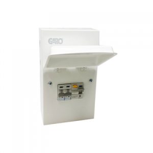 Garo G4R3216 Metal Clad Garage Consumer Unit 4 Way 40A RCCB & 16A & 32A MCB