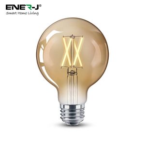 SHA5309 G95 in Amber Glass-8W 900Lm (of 6500K) 2700-6000K CCT & Dimmable E27