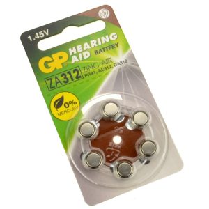 656.788UK GP Zinc Air Hearing Aid Batteries PR41 Brown 6 Pack