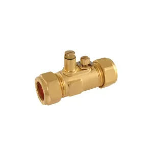 Gas Ball Valve With Test Point – 15mm Compression