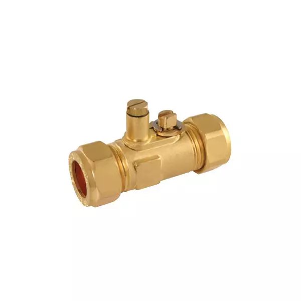 Gas Ball Valve With Test Point – 15mm Compression