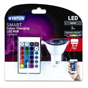 Status 3W GU10 Clour Changing Bulb With Remote Control